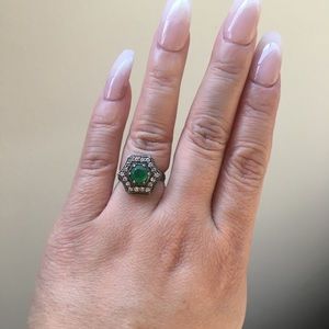 Green quartz ring